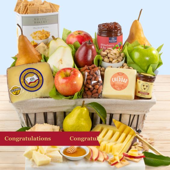 California Delectables Congratulations Fruit Basket - CFG4016C_25N