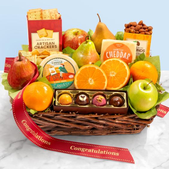 Congratulations Classic Deluxe Fruit Basket - CFG4101C_25N