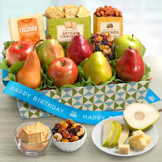 Birthday Fruit Box with Cheese & Nuts - CFG8019B_25N