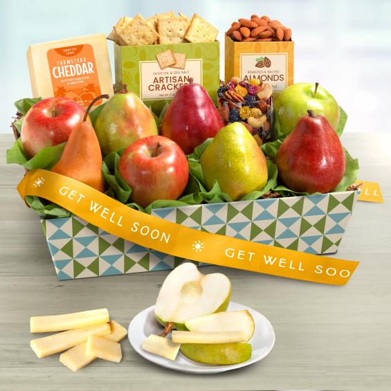 Get Well Soon Fruit Gift with Cheese & Nuts - CFG8019G_25N