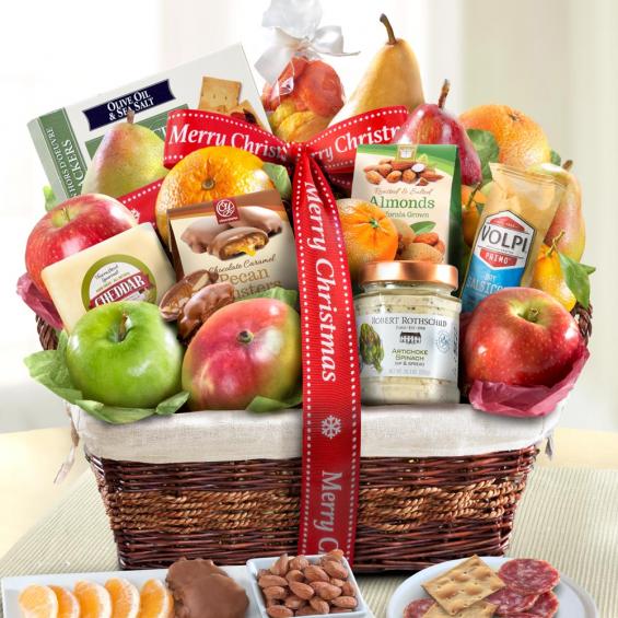 Merry Christmas Abundance Fruit Basket - CFHAA4102X_19