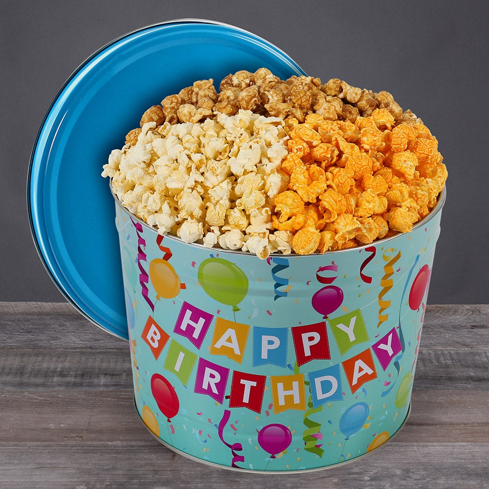 2 Gallon Happy Birthday Popcorn Tin - CFGGB7001AT_21N